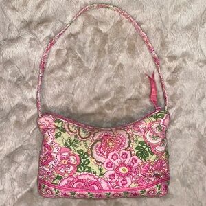 Vera Bradley Petal Pink Retired Pattern Small Molly Shoulder Strap Bag Purse